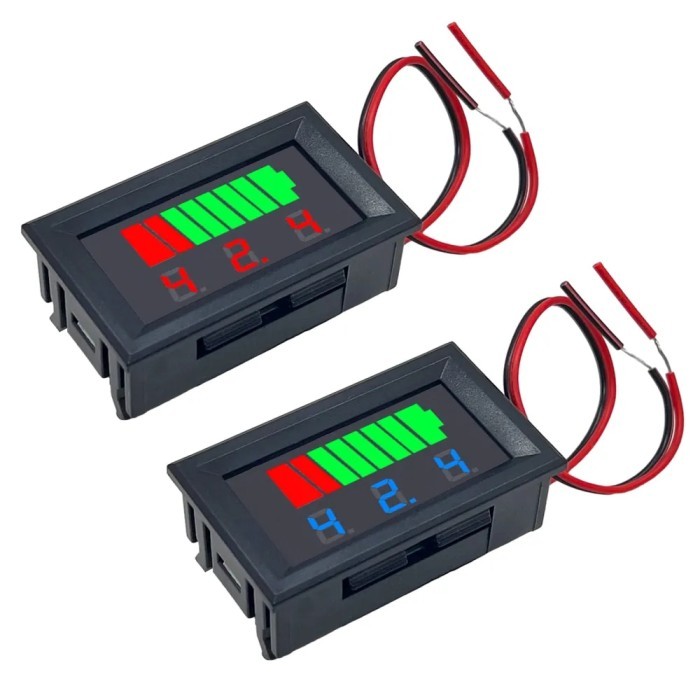 Car Battery Charge Level Indicator 12V 24V 36V 48V 60V 72V Lithium