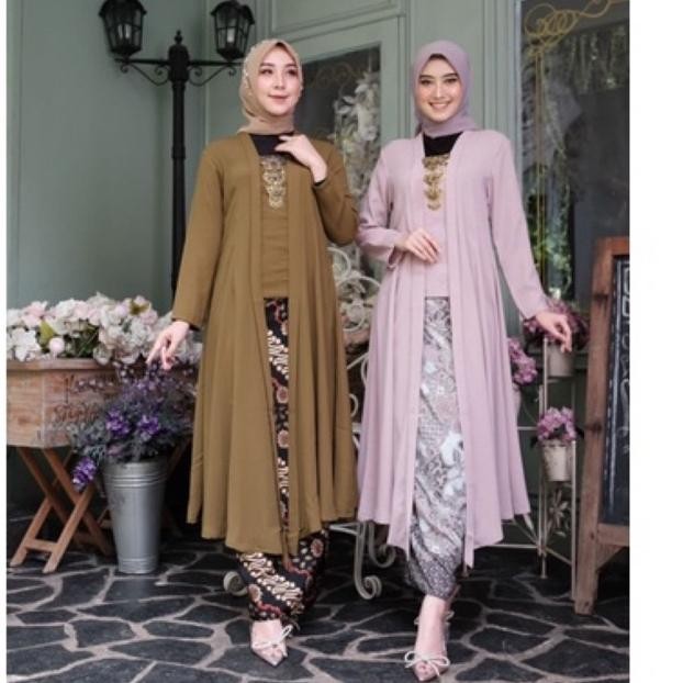 eug jc. set kutu sanjani panjang / kebaya modern / fashion muslim / kebaya pesta / kebaya wisuda / s