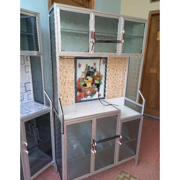 risto lemari dapur//rak piring alumunium//kitchen set