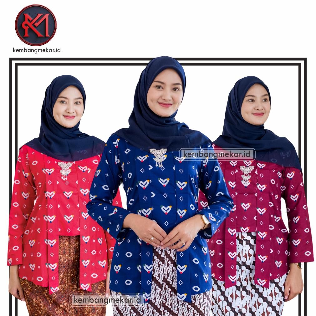 dem kebaya kutubaru motif jumputan