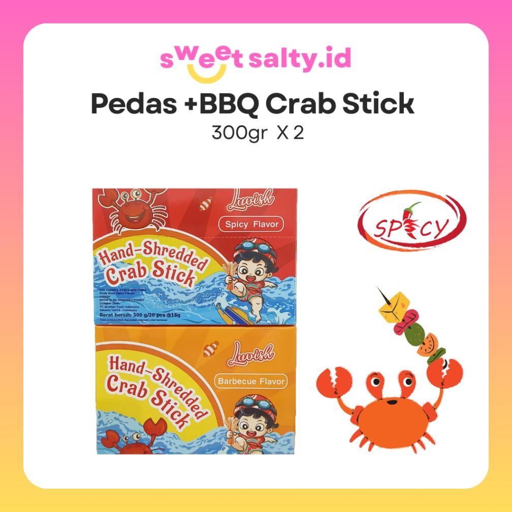 

Lianggui BBQ+Spicy CRAB STICK 600g | | PEDAS | Snack Food | Makanan | Snack
