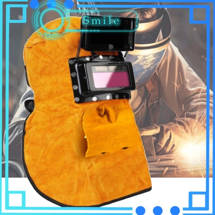 Topeng Las Kulit Sapi Topeng Las Listrik Full Wajah Kap Las Otomatis