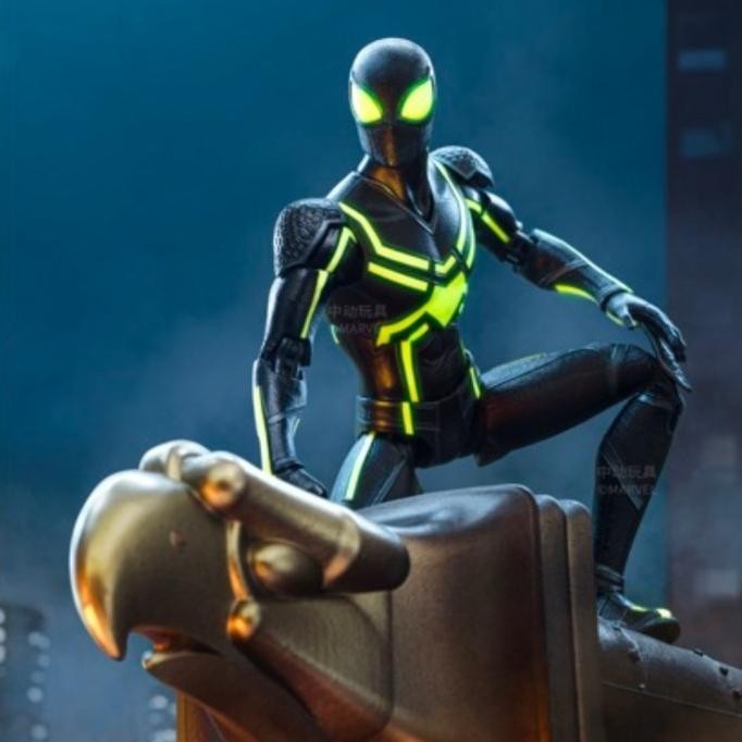 ZD TOYS GAMEVERSE SPIDER-MAN BLACK STEALTH ZD TOYS ORIGINAL FIGURE SPIDERMAN 2401T