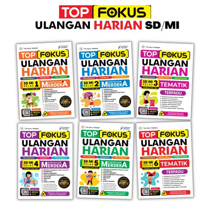 

Buku Kelas 1-6 SD/MI: Top Fokus Ulangan Harian Kurikulum Merdeka