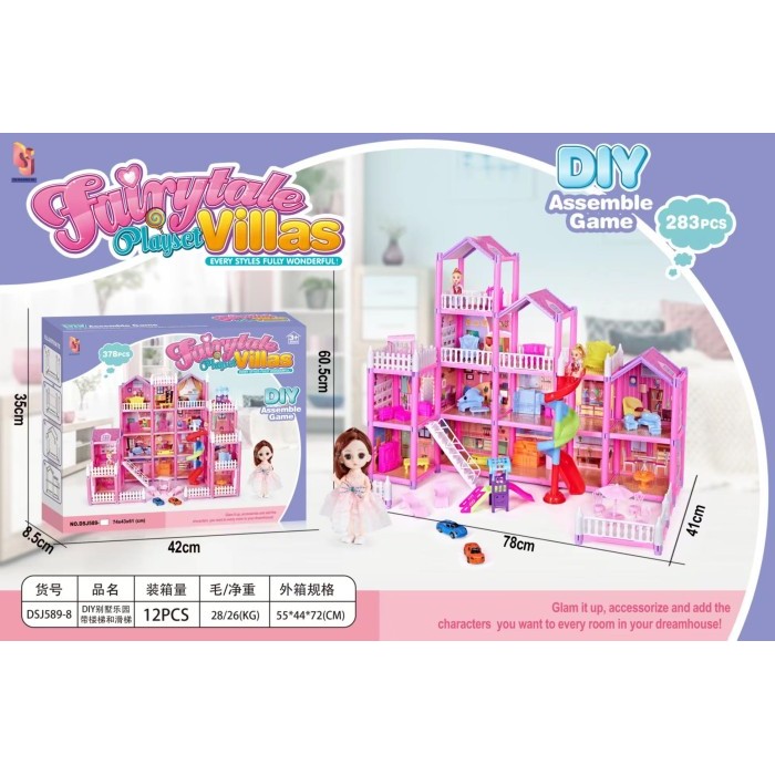 TERLARIS! MAINAN ANAK DIY HAPPY HOURS RUMAH BARBIE JUMBO BESAR DETAIL KADO CEWEK