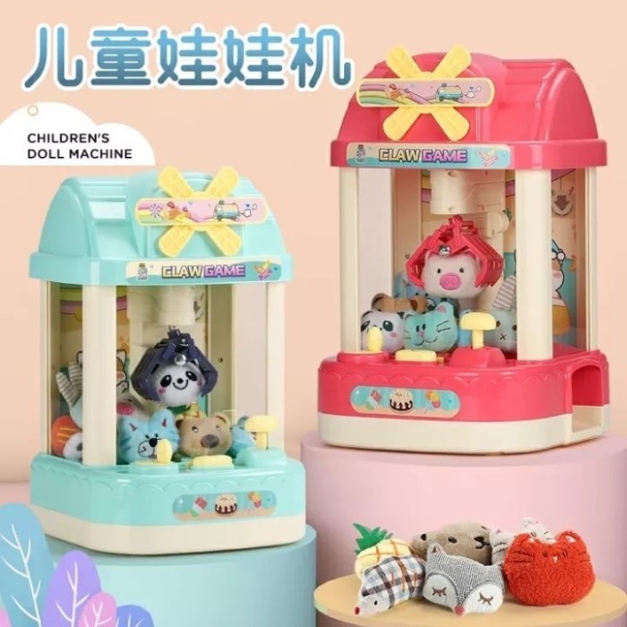 PROMO Mainan Anak Mini Doll Machine Joy Claw Game Mesin Ambil Capit Boneka
