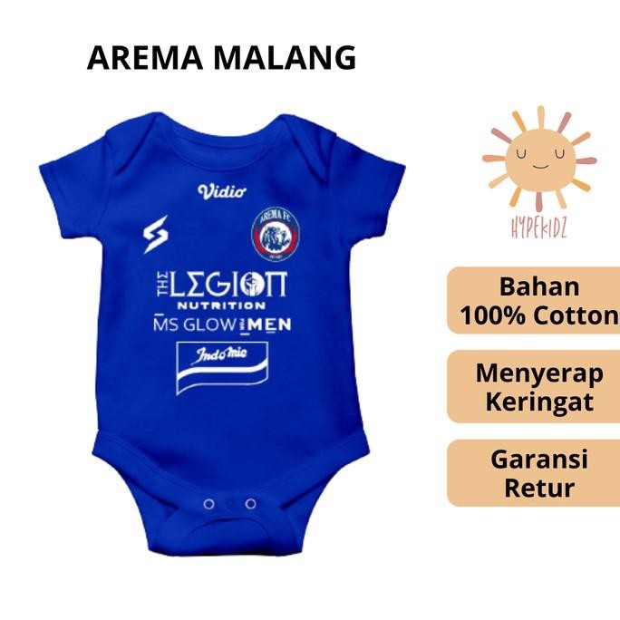 Jumper baju bola bayi newborn 0 6 bulan perempuan laki-laki arema fc VIP