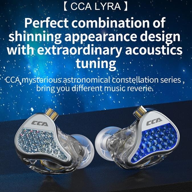 CCA LYRA HiFi Single Dynamic Driver In-ear Earphone WITH MIC Terlaris