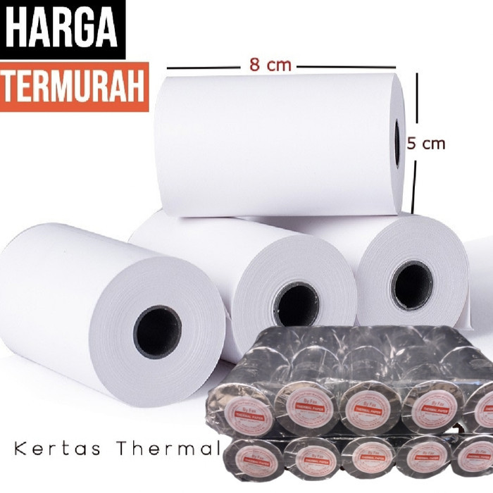 

Kertas Struk Thermal 80x48 Paket 10 roll