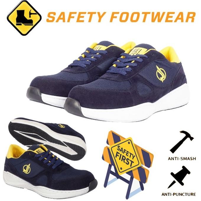 Sepatu Safety Sport Pria Ujung Besi Safety Shoes Original Produk Lokal Awet