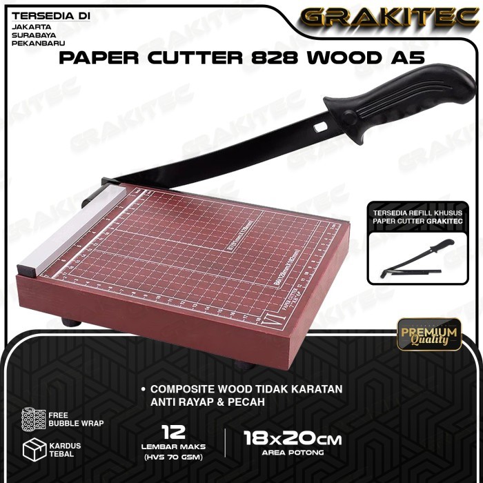

Paper Cutter A5 A4 B4 A3 - 828 Alat Potong Kertas Grakitec