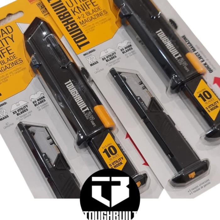 

TERBARU! ToughBuilt Reload Utility Knife + 2 Blade Mags