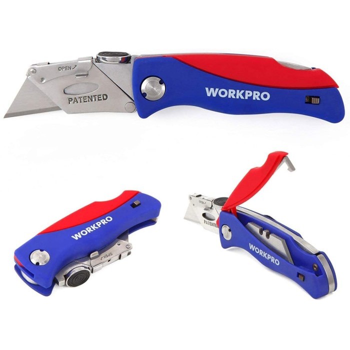 

HOT SALE! WORKPRO WP211006 Folding Utility Knife ABS Handle