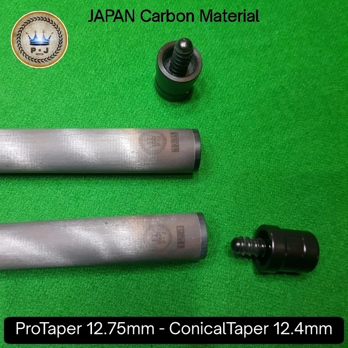 PJ Billiard Real Carbon Shaft Conical - Pro Taper - Shaft Only Radial Joint Pin