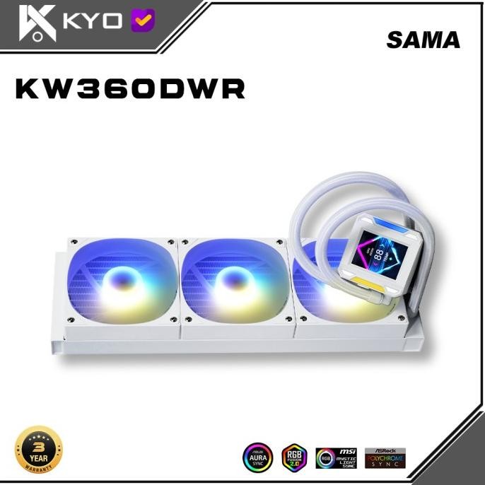 Kyo Sama Kw360R Argb Aio Liquid Cooling Lcd Display Aio 360Mm