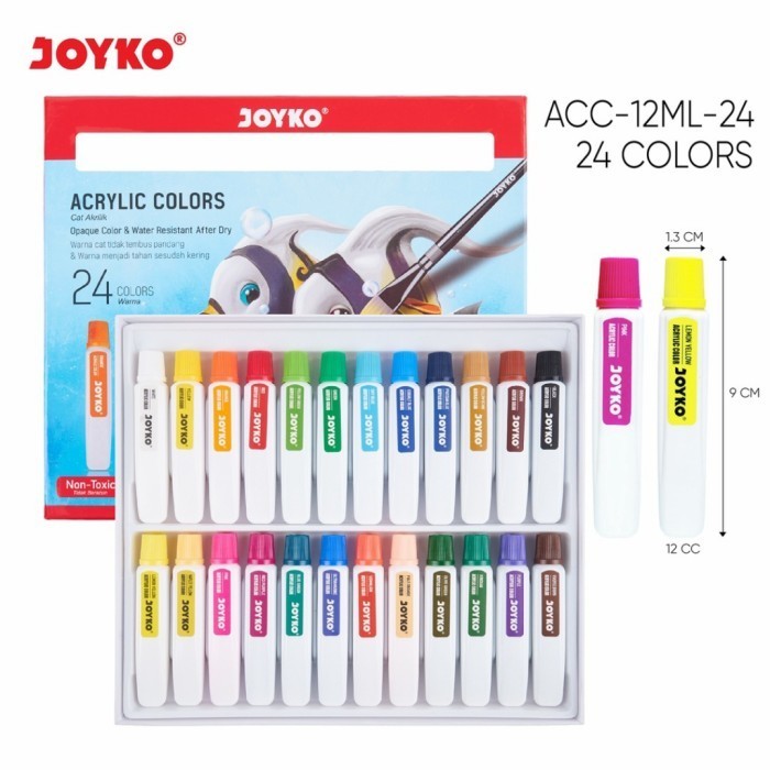 

cat akrilik titi 24 warna cat acrylic waterbase