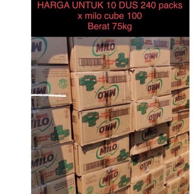 

GROSIR MILO CUBE 100 Jumlah besar Dus-Dusan 10 Karton (SEPULUH KARTON)