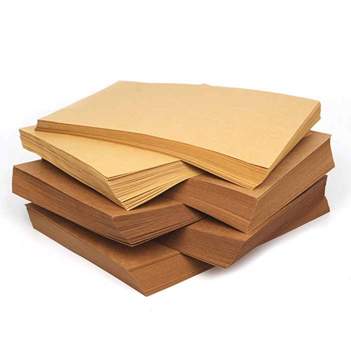 

. 100 Sheets 70/100/120/160/200Gsm A4 Raw Wood Pulp Kraft -