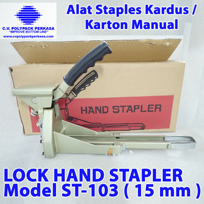 

Lock Hand Stapler ST-103 15 mm (Alat Staples Karton / Kardus Manual)