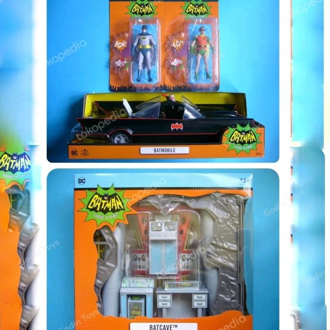 Mcfarlane Batcave Batmobile Batman Robin classic TV 66 1966 retro