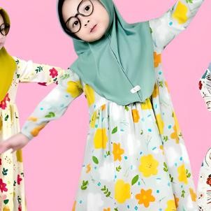 Gamis Anak Perempuan Katun Rayon Premium Baju Muslim Anak Perempuan Dress Batik Anak Perempuan Terla