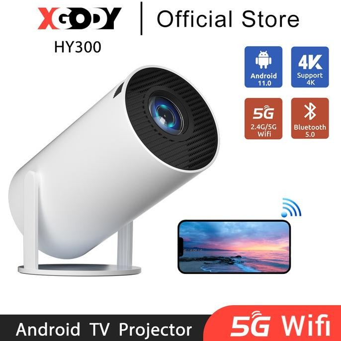 XGODY HY300 Projector Android 4K FHD LED 1GB+8G 1080P WIFI Mini HPID