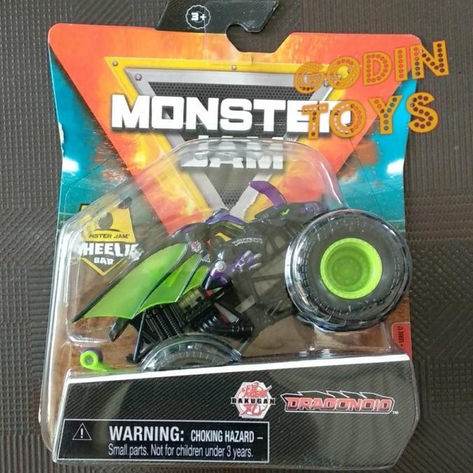 Monster Jam Dragonoid Bakugan trucks 2021 wheelie truck spin master