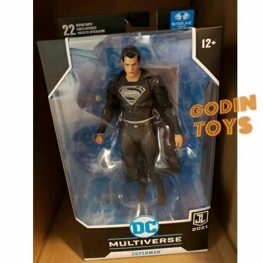 McFarlane Superman Black suit Justice League Zack snyder DC Comics