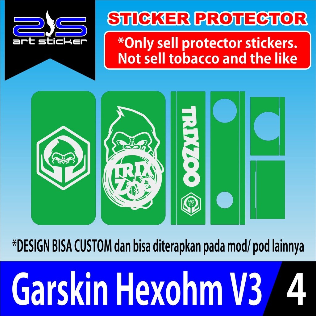 

*PromoTerjangkau* Vapoor Hexom V3 Se Trixzoo Garskin Wrap Stiker Premium / X Casing Case COD