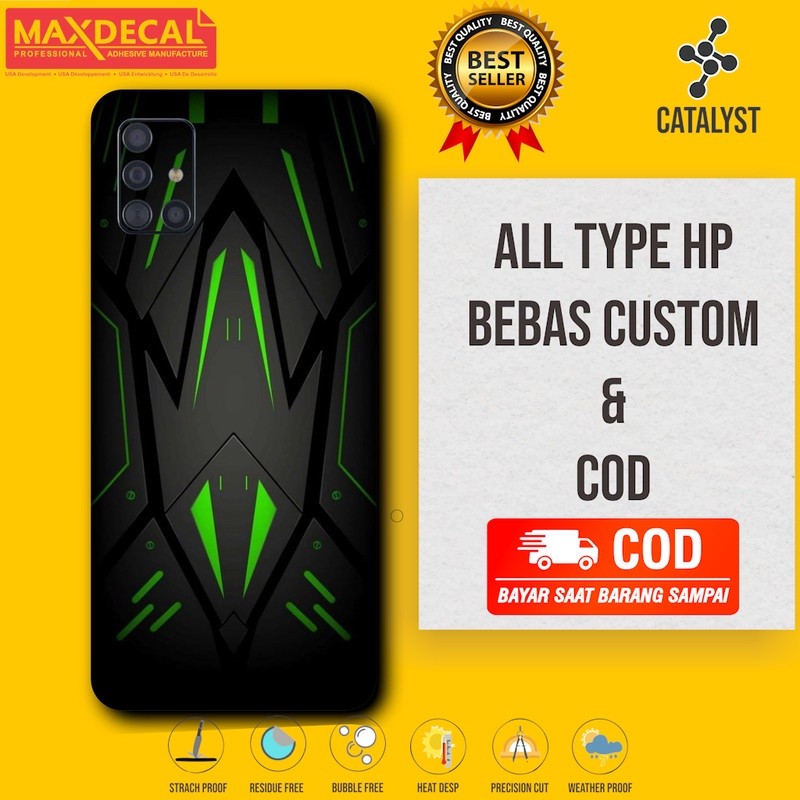 

*PromoTerjangkau* Samsung M51 Kode Black Green Garskin Wrap Stiker Premium / X Casing Case COD