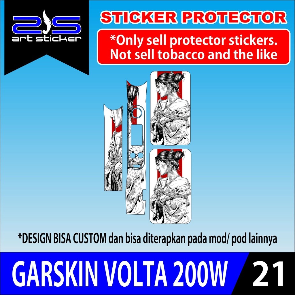 

*PromoTerjangkau* Volta 200 Geisha Garskin Wrap Stiker Premium / X Casing Case COD
