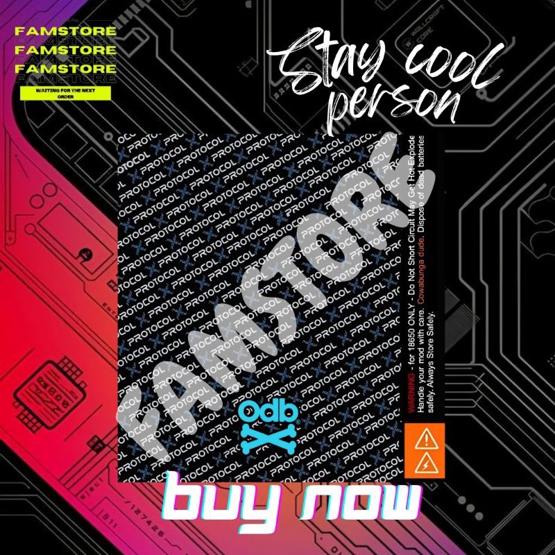 

*PromoTerjangkau* Famstore Pelindung Baterai Stiker Wrap 18650 V8 Limited Edition Dan Anti Gores Garskin Premium / X Casing Case COD