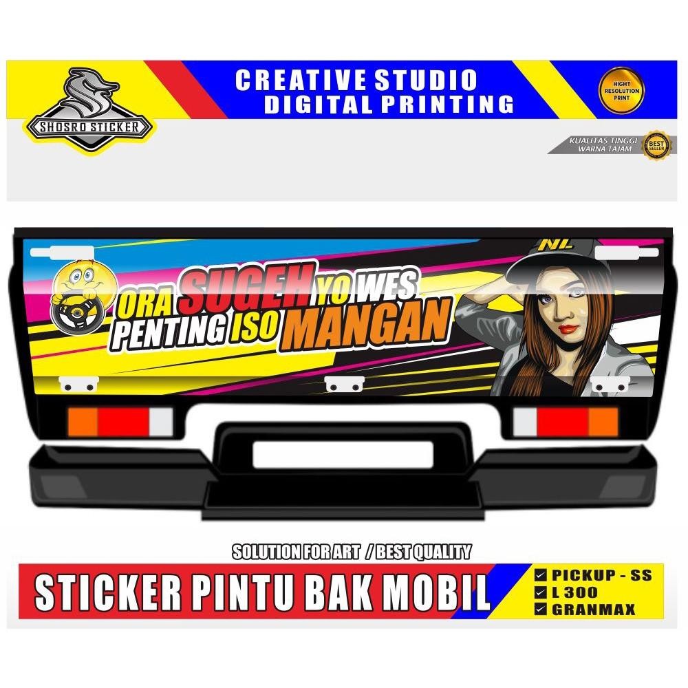 Sticker Striping Bak Mobil Belakang Pickup Decal Stiker Tulisan Pick Up Grand Max