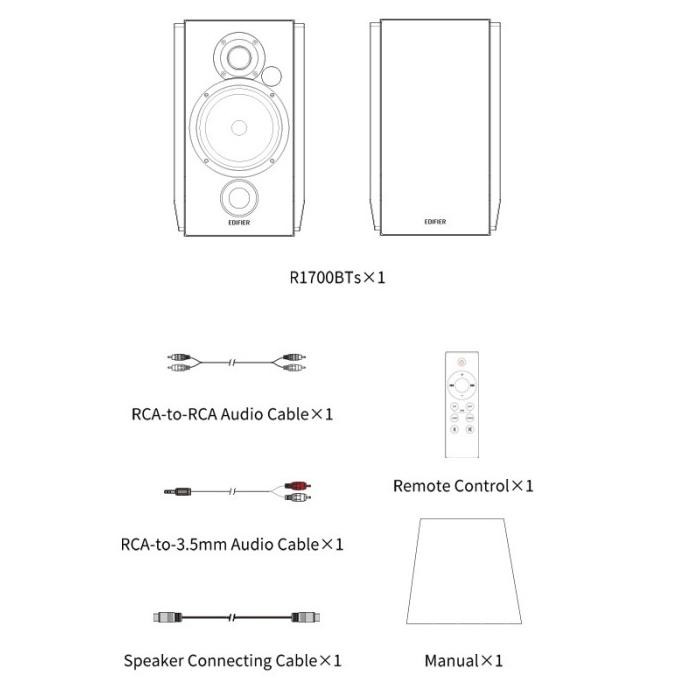 Murah Edifier R1700Bts / R 1700Bts / R1700 Bts 2.0 Active Bookshelf  Dsp Active Speaker Qualcomm Apt