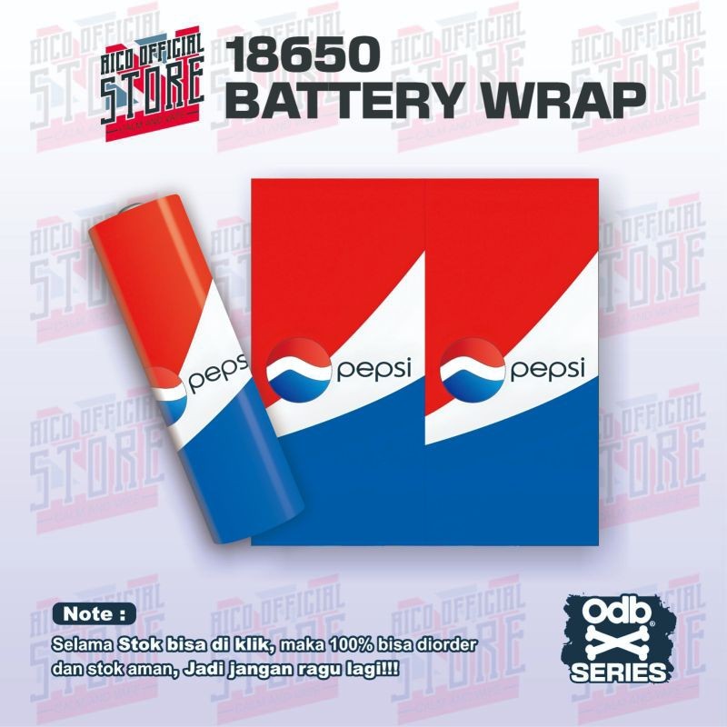 

*PromoTerjangkau* Wimastore Stiker Wrap Baterai 18650 Odbe Brand Untuk Melindungi Batre Garskin Premium / X Casing Case COD