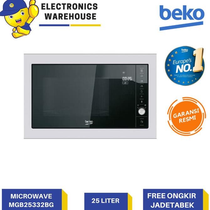 Beko Built in Microwave Oven dan Grill 25 Liter MGB25332BG