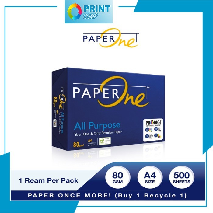 

Kertas HVS A4 Paperone 80 gr 1 Rim / 500 Lembar