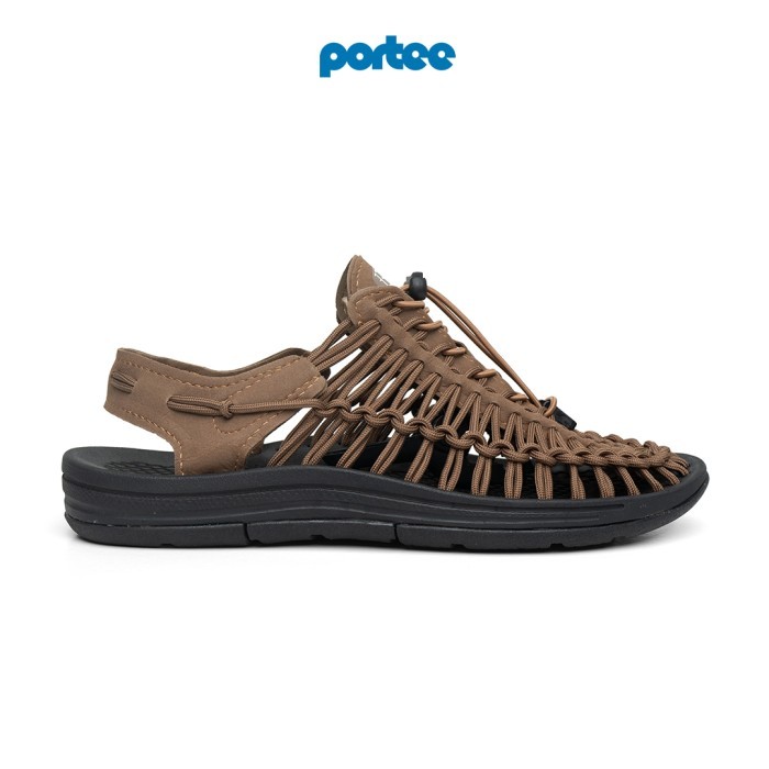 Sandal Pria Portee Goods Loom Sandal Brown Black