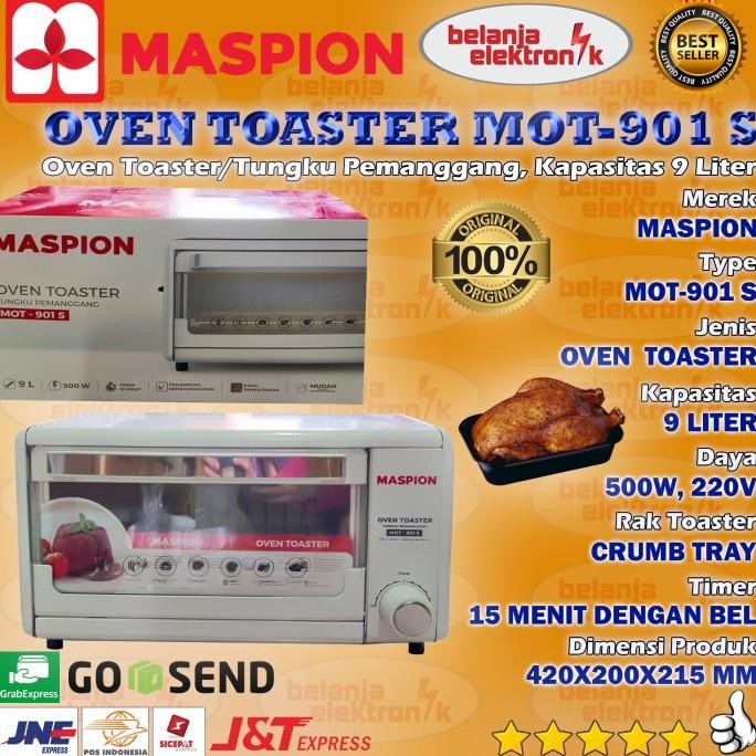 MASPION OVEN TOASTER MOT 901 S /TUNGKU PEMANGGANG/OVEN LISTRIK 9 LITER