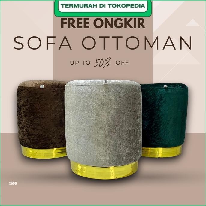SOFA STOOL OTTOMAN/ SOFA BULAT/ FURNITURE DEKORASI RUMAH TERLARIS