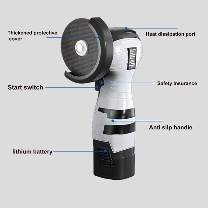 Brushless Angle Grinder Cordless Mesin Gerinda Tangan