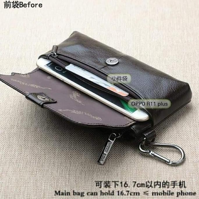 Sarung Hp Pinggang Pria Dompet Kulit Asli Hp Pria Dompet Hp Horizontal Terlaris