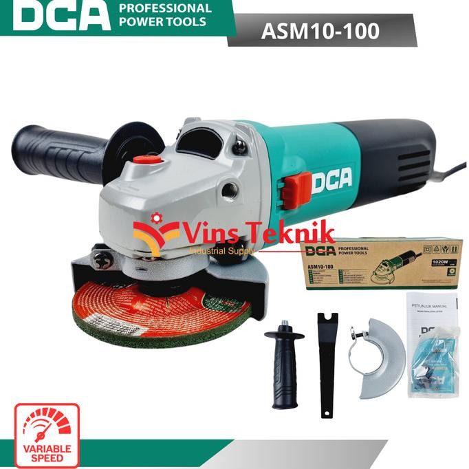 Mesin Gerinda Tangan DCA ASM10-100 Angle Grinder 4inch VARIABLE SPEED