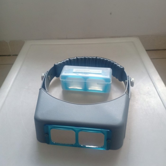 

New head wearing magnifier optivisor loupe 4 lensa visor replaceable