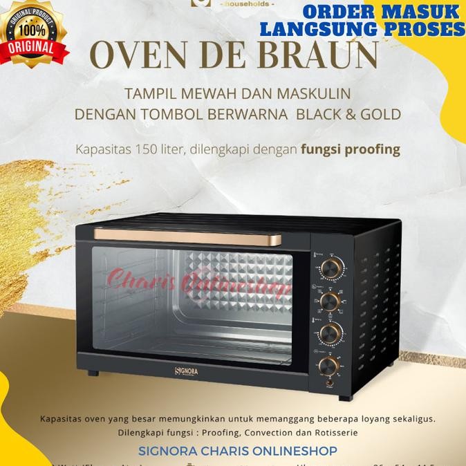 SIGNORA Oven De Braun 150 Liter Oven Jumbo [AGEN RESMI JAKARTA]