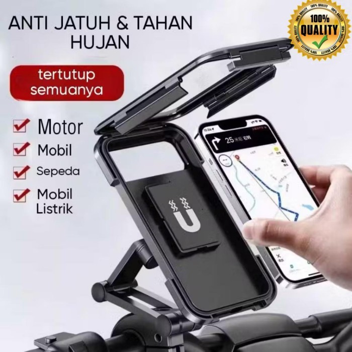 

SALE TERLARIS PREMIUM HOLDER PHONE MOTOR SEPEDA WATERPROOF 360 STAND SEPEDA MOTOR ANTI AIR HOLDER