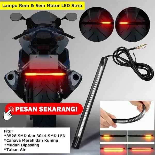 LAMPU LED STRIP FLEXIBEL REM SEIN MOTOR LAMPU ANTI AIR TERANG PREMIUM