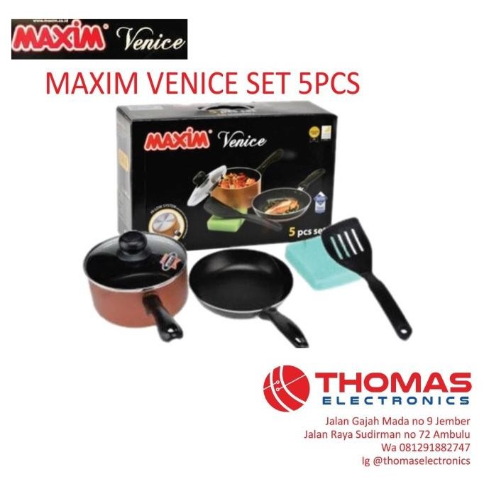 PERALATAN DAPUR UNIK /MAXIM VENICE SET 5PCS / WAJAN Teflon MAXIM 1 SeV