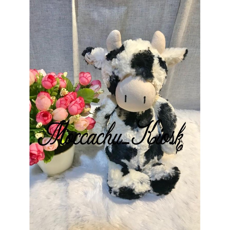 Original jellycat doll bashful cow/boneka sapi/boneka hewan-binatang