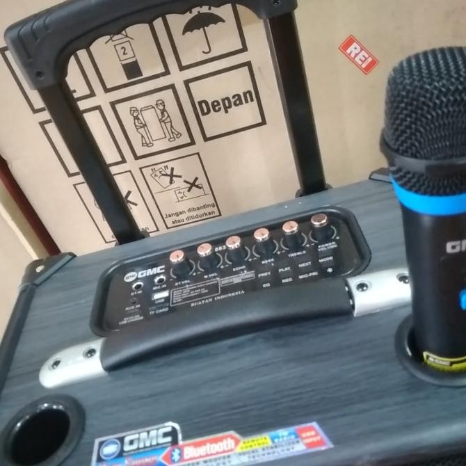Promo Speaker Karaoke Portable Gmc 883R 12In/130Watt Rms